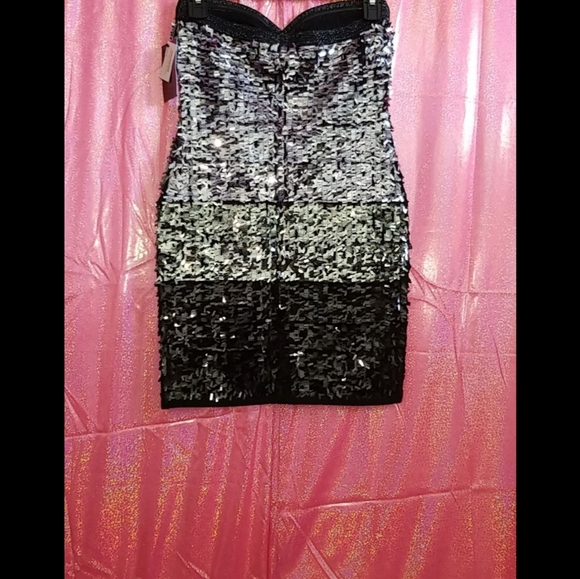 BNWT Sequined Sweetheart Strapless Dress - Picture 9 of 17